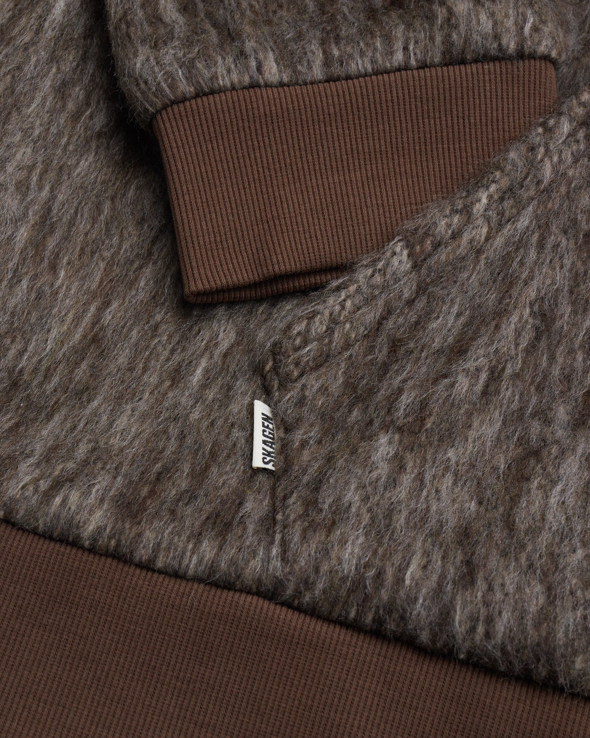 Fuzzy Hoodie Brown